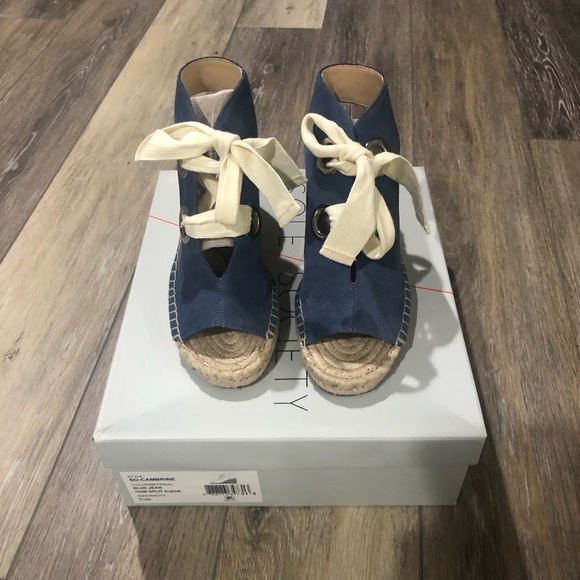 Sole Society Blue Jean Wedge NIB - Picture 2 of 12
